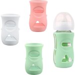 Kalanka - lot de 3 etuis en silicone pour biberons avent en verre naturel compatible avec les biberons ...