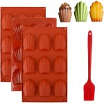 Kalanka - lot de 3 moule madeleine silicone, silicone moulle de madeleines cuisson a 9 trous forme de ... Kalanka - lot de 3 moule madeleine silicone, silicone moulle de madeleines cuisson a 9 trous forme de ...