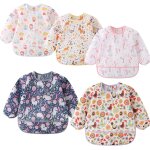 Kalanka - 3 pcs bavoirs manches longues etanche tablier d'alimentation enfant 6 - 36 mois