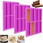 Kalanka - 3 pièces moule financier silicone de 8 cavidades, moule barre cereales maison, moule silicone ... Kalanka - 3 pièces moule financier silicone de 8 cavidades, moule barre cereales maison, moule silicone ...