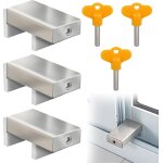 Kalanka - 3 pices verrous de bloque porte coulissante avec cl et limiteur de scurit pour enfants, ...