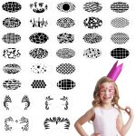 Kalanka - 30 pices pochoir maquillage enfant, kit de tatouage enfant de peinture pour visage et corps, ...