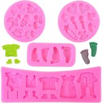 Kalanka - 3d moule en silicone coupe bb mini douche de bb fte 3d bb vtements moule sugarcraft ...