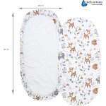 Kalanka - 3pcs drap housse landau 86x40cm 100% coton protge matelas bb