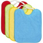 Kalanka - lot de 4 bavoirs eponges impermables 27x33 cm 90% coton 10% polyester - bavoirs bbs de plus ...