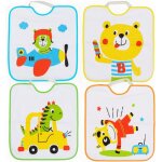 Kalanka - lot de 4 bavoirs imprimponge impermable, 33x36 cm 90% coton, 10% polyester - bavoirs pour ...