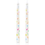 Kalanka - lot de 4 bougies coniques  happy birthday  - longue dure de combustion de 6 heures - non ...