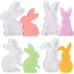 Kalanka - lot de 4 moules en silicone de pques en forme de lapin de pques 3d, moule en silicone pour ...