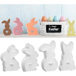 Kalanka - lot de 4 moules en silicone pour pques - moule en silicone lapin - moule en silicone 3d - ...