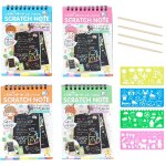 Kalanka - lot de 4 notes à gratter, 40 feuilles de papier à gratter arc - en - ciel magie art et artisanat ... Kalanka - lot de 4 notes à gratter, 40 feuilles de papier à gratter arc - en - ciel magie art et artisanat ...