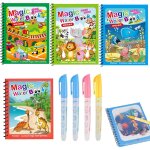 Kalanka - 4 pices livre de coloriage a l`eau, livre de coloriage  l'eau pour enfants, livre de dessin ...
