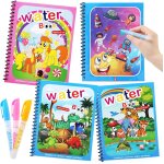 Kalanka - 4 pices livre de dessin magique de l'eau, livre de coloriage magique  leau pour enfants, ...