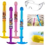 Kalanka - lot de 4 pistolets a eau pour feux d'artifice, 1 paire de lunettes de protection, jouet de ...