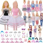 Kalanka - lot de 42 v�tements et accessoires compatibles avec barbie. comprend 6 v�tements de mode, 1 ...