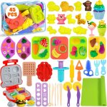 Kalanka - 45 pièces pâte a modeler pour enfants, accessoires pour créer des hamburgers et des pizza, ... Kalanka - 45 pièces pâte a modeler pour enfants, accessoires pour créer des hamburgers et des pizza, ...