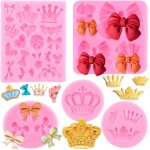 Kalanka - lot de 5 moules en silicone en forme de n?ud pour décoration de gâteau d'anniversaire de bébé, ... Kalanka - lot de 5 moules en silicone en forme de n?ud pour décoration de gâteau d'anniversaire de bébé, ...