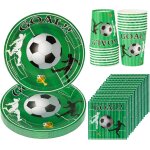 Kalanka - lot de 52 pièces de vaisselle, assiette anniversaire football pelouse verte les amateurs de ... Kalanka - lot de 52 pièces de vaisselle, assiette anniversaire football pelouse verte les amateurs de ...