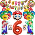 Kalanka - 6 ans ensemble de dcorations d'anniversaire pour enfants, 25 objets dcoratifs sur le thme ...