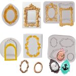 Kalanka - lot de 6 moules en silicone style baroque vintage pour décoration de gâteaux, boucles 3d, cadre ... Kalanka - lot de 6 moules en silicone style baroque vintage pour décoration de gâteaux, boucles 3d, cadre ...