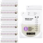 Kalanka - lot de 60 sacs de stockage de lait maternel de 240 ml, détection de température, changement ... Kalanka - lot de 60 sacs de stockage de lait maternel de 240 ml, détection de température, changement ...