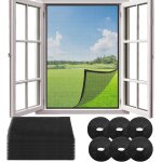 Kalanka - 6pcs moustiquaire fenêtre, 130cm x 150cm moustiquaire fenêtre découpable, moustiquaire filet, ... Kalanka - 6pcs moustiquaire fenêtre, 130cm x 150cm moustiquaire fenêtre découpable, moustiquaire filet, ...