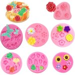 Kalanka - lot de 7 moules en silicone pour fondant, gteau, chocolat, moule en silicone de fleur - le ...