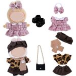 Kalanka - 8 pcs poup�es v�tements accessoiresinclut v�tements jupes robes sacs chaussures arcs echarpes ...