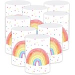 Kalanka - lot de 8 photophores - dcoration de table d'anniversaire pour fille - arc - en - ciel - dcoration ...