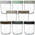 Kalanka - lot de 8 pot de conservation bebe en verre 180ml(top capacity), petit pot bébé, repas de bébé ... Kalanka - lot de 8 pot de conservation bebe en verre 180ml(top capacity), petit pot bébé, repas de bébé ...