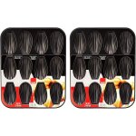 Kalanka - 820502 plaque de 12 madeleines, acier, noir, 25, 9 x 20, 9 x 1, 4 cm (lot de 2) - kalanka Kalanka - 820502 plaque de 12 madeleines, acier, noir, 25, 9 x 20, 9 x 1, 4 cm (lot de 2) - kalanka