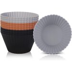 Kalanka - 9, 2cm grand 12 moules cupcakes, moule muffins en silicone rutilisables, anti - adhsif moule ...
