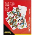 Kalanka - 90376 - cartes a jouer pour rami, canasta et bridge, 2 paquets de 2 x 55 cartes avec feuille ...