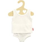 Kalanka - 9221 - v�tements de poup�e en jersey �lastique, set de sous - v�tements 2 pi�ces en blanc avec ...