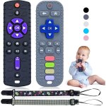 Kalanka - anneau dentition bebe silicone, 2 pièces telecommande jouet dentition bébé avec attache - sucette ... Kalanka - anneau dentition bebe silicone, 2 pièces telecommande jouet dentition bébé avec attache - sucette ...