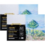 Kalanka - artme a4 blocs de toile 2pcs - 10 feuilles  dessin 280 g / m pour peinture  l'huile et acrylique, ...