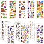 Kalanka - autocollants 3d pour enfants 2 � 4 ans, 28 feuilles kids stickers plus de 510 comprenant des ...