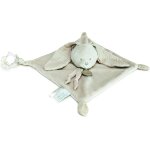 Kalanka - baby nat' - doudou lapin plat attache ttine collection mocca - peluche douce beige - attache ...