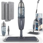 Kalanka - balai vaporisateur, balai a franges avec 3 tampons en microfibre rutilisables, rservoir d'eau ...