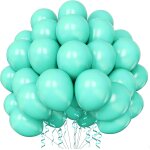 Kalanka - ballons bleus turquoise, 60 pices ballons helium bleu avec ruban pour bleu thme kit arche ...