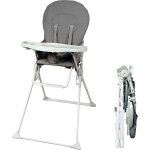 Kalanka - bambisol chaise haute bb pliable fixe ultra compacte et lgre, tablette amovible rglable ...