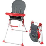 Kalanka - bambisol chaise haute bb pliable fixe ultra compacte et lgre, tablette amovible rglable ...