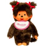 Kalanka - bandai - monchhichi - peluche - fille bavoir rose et blanc 20 cm - 25555 Kalanka - bandai - monchhichi - peluche - fille bavoir rose et blanc 20 cm - 25555