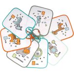 Kalanka - bavoirs bb impermables x7 ¿ doux, absorbants, liens ajustables ¿ motifs animaux ¿ idal ...