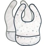 Kalanka - bavoir bébé set 2 pcs. avec protection anti - chute imperméable velcro / lightweight bib Kalanka - bavoir bébé set 2 pcs. avec protection anti - chute imperméable velcro / lightweight bib