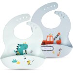 Kalanka - bavoir bébé en silicone, 2pcs super doux avec ramasse - miettes, pour tout - petits mangeant ... Kalanka - bavoir bébé en silicone, 2pcs super doux avec ramasse - miettes, pour tout - petits mangeant ...