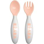 Kalanka - baba, lot de 2 couverts ergonomique d'apprentissage 2me age, ds 8 mois, prise en main facile ...