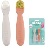 Kalanka - beaba, lot de 2 cuilleres bebe 1er age, pr - cuillres en silicone, couverts bb, ds 4 mois, ...