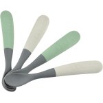 Kalanka - béaba, lot de 4 cuillères silicone bébé / enfant, 1er age, dès 4 mois, souple, bout arrondi, ... Kalanka - béaba, lot de 4 cuillères silicone bébé / enfant, 1er age, dès 4 mois, souple, bout arrondi, ...