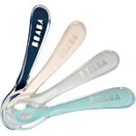 Kalanka - béaba, lot de 4 cuillères en silicone pour bébé et enfant, 2ème age, a partir de 8 mois, souple, ... Kalanka - béaba, lot de 4 cuillères en silicone pour bébé et enfant, 2ème age, a partir de 8 mois, souple, ...
