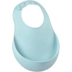 Kalanka - béaba, bavoir pour bébé en silicone imperméable, tour de cou ajustable, large poche rattrape ... Kalanka - béaba, bavoir pour bébé en silicone imperméable, tour de cou ajustable, large poche rattrape ...
